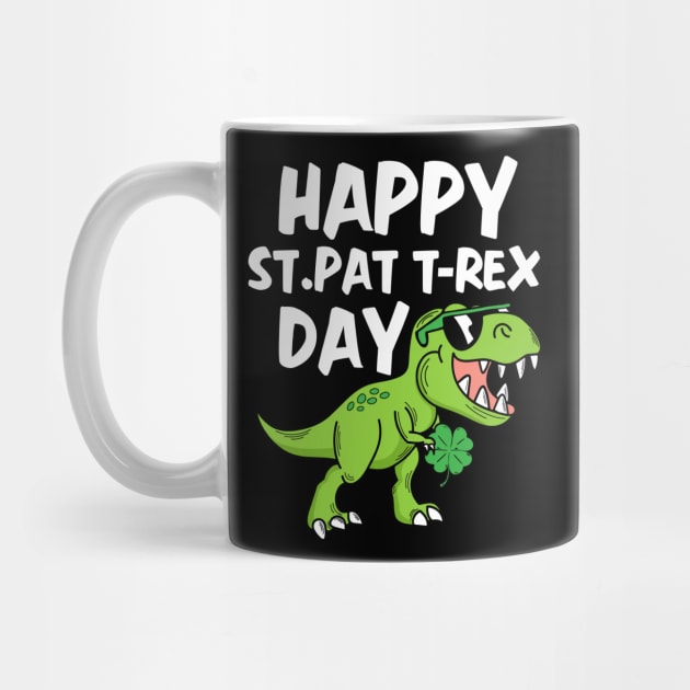 Kids St Patricks Day Cute Dino Happy St Pat Trex Day Toddler Boys by Tee-Riss